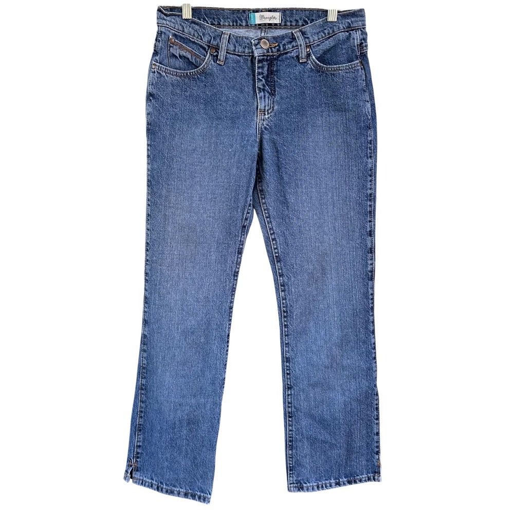 Wrangler Cash Cowgirl Cut 100% Cotton Jeans Medium Wash Straight Leg Size 7/8x30